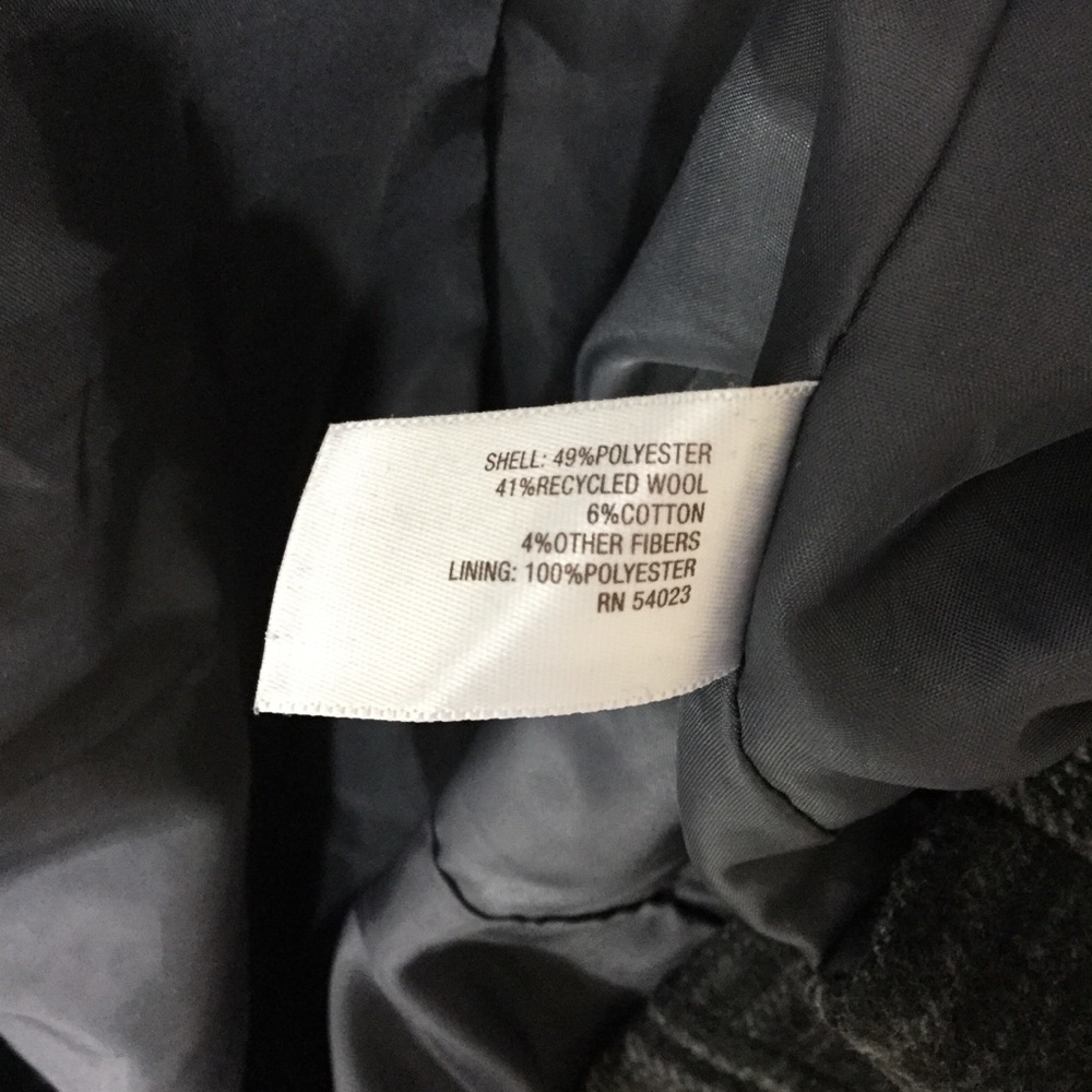 Old Navy Grey Plaid Pea Coat - Picture 8 of 8